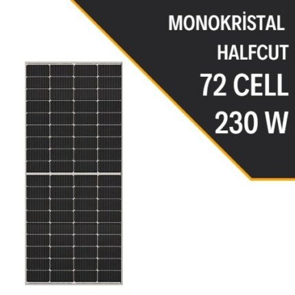 LEXRON 230W HALF CUT MONOKRİSTAL GÜNEŞ PANELİ LXR-230M