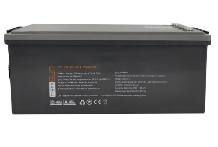 MEXXSUN MEXXSUN Lityum Akü 25,6V 100Ah (LiFePo4) 2560Wh BT100.24LFMX.002 - Görsel 3