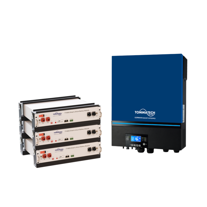 TommaTech 7.2kW Inverter + 48V 50Ah LiFePO4 Lityum Batarya KMP-EYZ-INV7.2-4850-X3 TommaTech 7.2kW Inverter + 48V 50Ah LiFePO4 Lityum Batarya KMP-EYZ-INV7.2-4850-X3 - Görsel 1